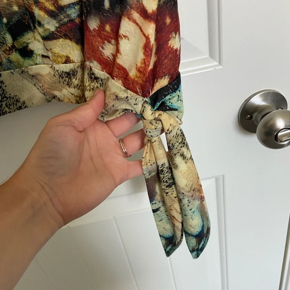 NWOT | Chico’s women’s patterned beaded neckline blouse — medium - Picture 5 of 6